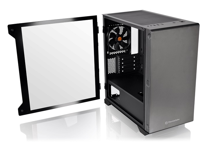  <b>Mini-Tower Case</b>:S100 Tempered Glass Black<BR> 1x 120mm Fan, 1x USB 3.0, 2x USB 2.0, Supports: mATX/mini-ITX  